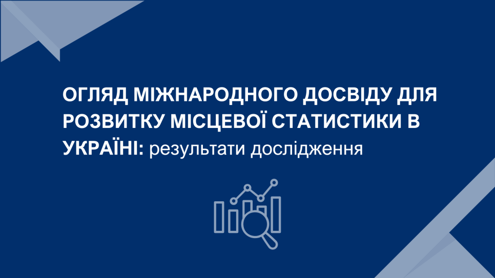 Огляд міжнародного досвіду для розвитку місцевої статистики в Україні: результати дослідження